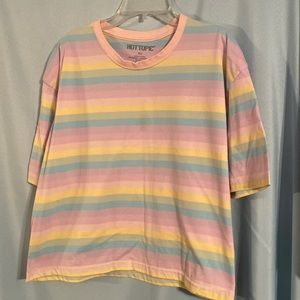 Hot Topic XL pastel colors crop top